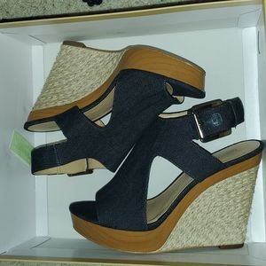 Michael Kors Josephine Wedge in Denim
